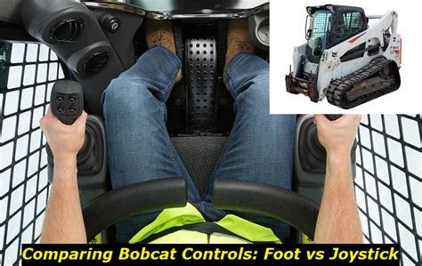 skid steer joystick controls versus standard|bobcat vs joystick foot control.